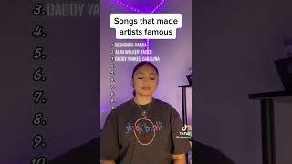 songs that made artist famous #tiktokdump #musicchallenge #famous