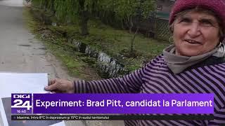 Experiment: Brad Pitt, "candidat" la Parlament. Unii români au spus franc că îl vor vota