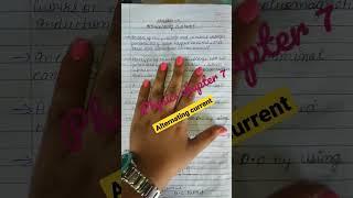 ALTERNATING CURRENT PHYSICS CHAPTER 7 NOTES #shorts #chemistudious #physics #alternatingcurrent