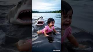 The baby girl fell into a deep river 