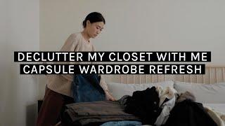 Declutter my closet with me | capsule wardrobe REFRESH