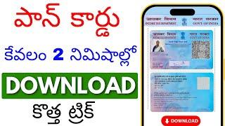 Pan Card Download In Telugu 2024 | How to download pan card online | download e pan card online