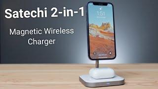 Satechi 2-in1 Magnetic Wireless charger for iPhone 12 and AirPods
