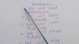 Swahili Future tense - ta Part 1 -with simple sentences.#kiswahili #education