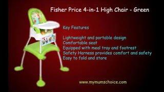 Fisher Price 4-in-1 High Chair - Green|Baby High chair