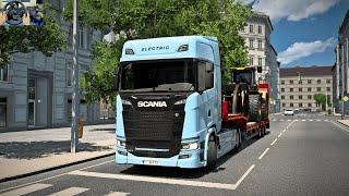 Driving Scania S BEV (Electric) in Austria | Logitech G923