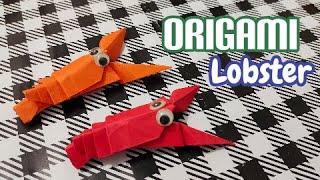  How to Make Easy Origami Lobster  Tôm hùm Origami #paperlobster #origami #papercraft