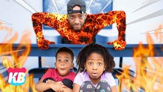 HIDE and SEEK with The Lava Monster | Kamdenboy & Kyraboo [PRETEND PLAY]