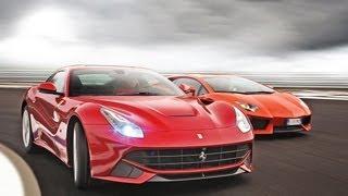 Ferrari F12 Berlinetta vs. Lamborghini Aventador