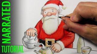 Illustration Tips: Colored Pencils ["Father Christmas" by Raymond Briggs]