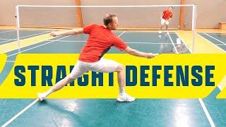 Straight Defense Technique in Badminton