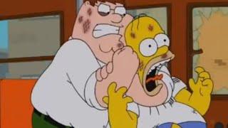 Homer simpson vs Peter griffin - Chicken fight style cross over