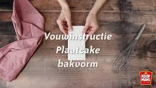 Koopmans Vouwinstructie plaatcake bakvorm