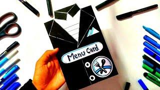 How to Make Menu Card | Home Science Project Craft Idea | Beautiful Menu Card Craft Idea | Design