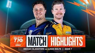 Abu Dhabi T10 2024 I Match 7 Highlights_ Deccan Gladiators vs Ajman Bolts _ Season 8