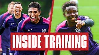 Trent v Bellingham Speed Test, Mainoo's Bicycle Kick & Kane's Goal-Line Clearance | Inside Training