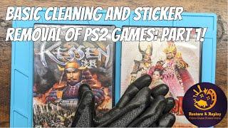 Basic cleaning and sticker removal of PS2 games: Part 1!