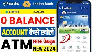 indian bank zero balance account opening online | how to open zero balance account in indian bank