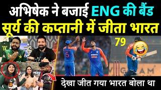 Pakistani Media Shocked On India Win vs England Today 1st T20i Match | Abhishek Sharma 79 vs England