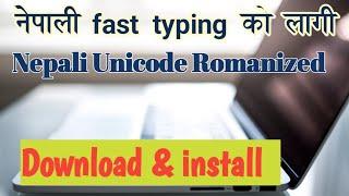 How to install unicode romanized || Nepali typing