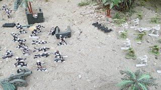 Army men (White army and green army vs black army big fight)#stopmotion #am