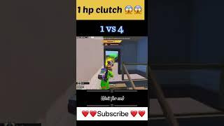 1Hp clutch  1 vs 4  #bgmi #shorts #youtubeshorts #trending #pubg