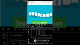 Create Stunning Text Animation| HTML CSS JavaScript #shorts #shortsfeed #youtubeshorts  #programming