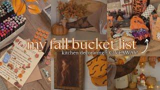 starting my fall bucket list  kitchen decorating + GIVEAWAY