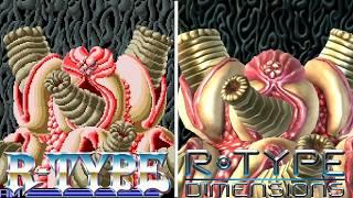 R-Type - All Bosses Comparison Arcade (1987) vs Remake (2009)