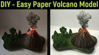 volcano model - volcano project - Volcano diorama - paper volcano model - volcanoes - diyas funplay