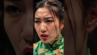 The cheongsam beauty was forcibly kissed.She was very angry. #kungfu #wushufight #boxing #ai