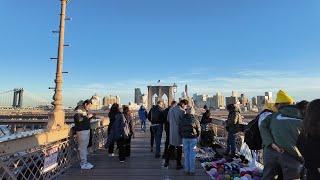 Unauthorized Vendors Flood the Brooklyn Bridge | Walk to DUMBO Washington Street