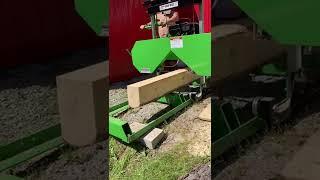 The ole harbor freight sawmill’s first log cuts in real time.