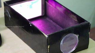 Making HD Film Projector using Smartphone & Shoe Box at Home