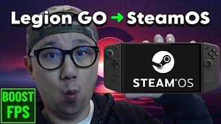 Get 30% FPS Boost with SteamOS on Lenovo Legion GO Bazzite #legiongo #steamos #bazzite