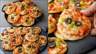 Mini Pizza Recipe | Mini Pizza On Tawa | Without Oven | Eggless | Veggie Pizza Recipe | Easy Pizza