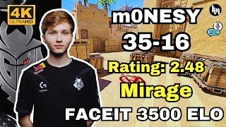 Double ACE! m0NESY (35-16) (mirage) | FACEIT 3500 ELO | Jan 30, 2025 | CS2 POV/DEMO