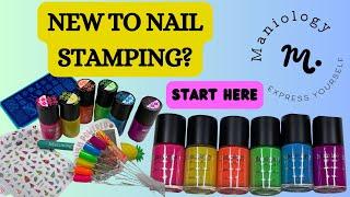 MANIOLOGY STARTER KIT ️ Beginner Stamping + Neon Water Marble | How To DIY Nail Art Tutorial