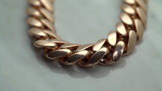 Rose Gold Cuban Link Chain At Kilani Jewellery