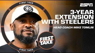 ALL IN!  Stephen A. reacts to the Steelers & Mike Tomlin agreeing to 3-year extension | First Take