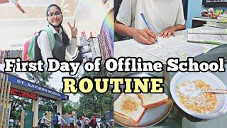 First Offline School Day Routine *Realistic* | Pragati shreya