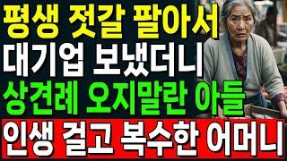 "가난한 친부모보다 잘 사는 새엄마가 나아요" 평생 젓갈 팔아서 대기업 보냈더니 상견례 오지말라는 아들에게 인생 걸고 복수한 어머니 | 오디오북 | 노후 | 사연라디오