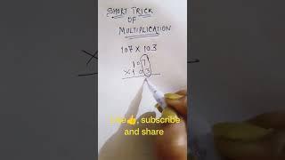 Multiplication trick 107x103#numbers#like#maths#learn#tricks#shortcuts#easymultiplicatiob#maths#