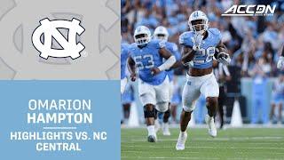 North Carolina's Omarion Hampton Tops 200 Yards