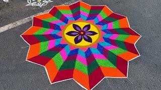 Margazhi kolam How to create perfect  rangoli