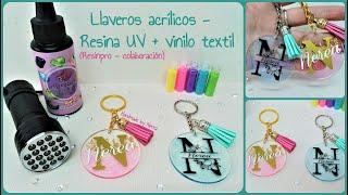 Llaveros acrílicos - Vinilo textil + Resina UV (Resin Pro - Colaboración)