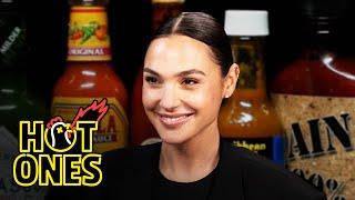 Gal Gadot Does a Spit Take While Eating Spicy Wings | Hot Ones