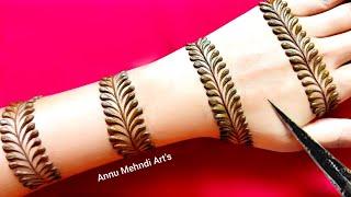 New Stylish Back hand Mehndi Design | Simple Full hand Mehndi Design | Aasan Mehandi ka Design