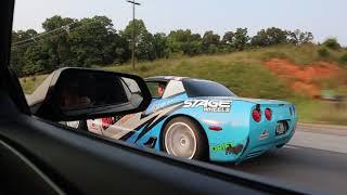 C5 Z06 Drift Corvette vs Nasty Cammed Camaro