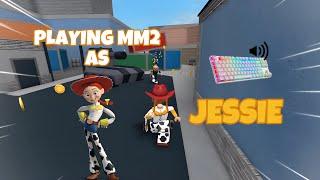 JESSIE DESTROYS TEAMERS IN MM2 + GAMEPLAY (KEYBOARD ASMR)